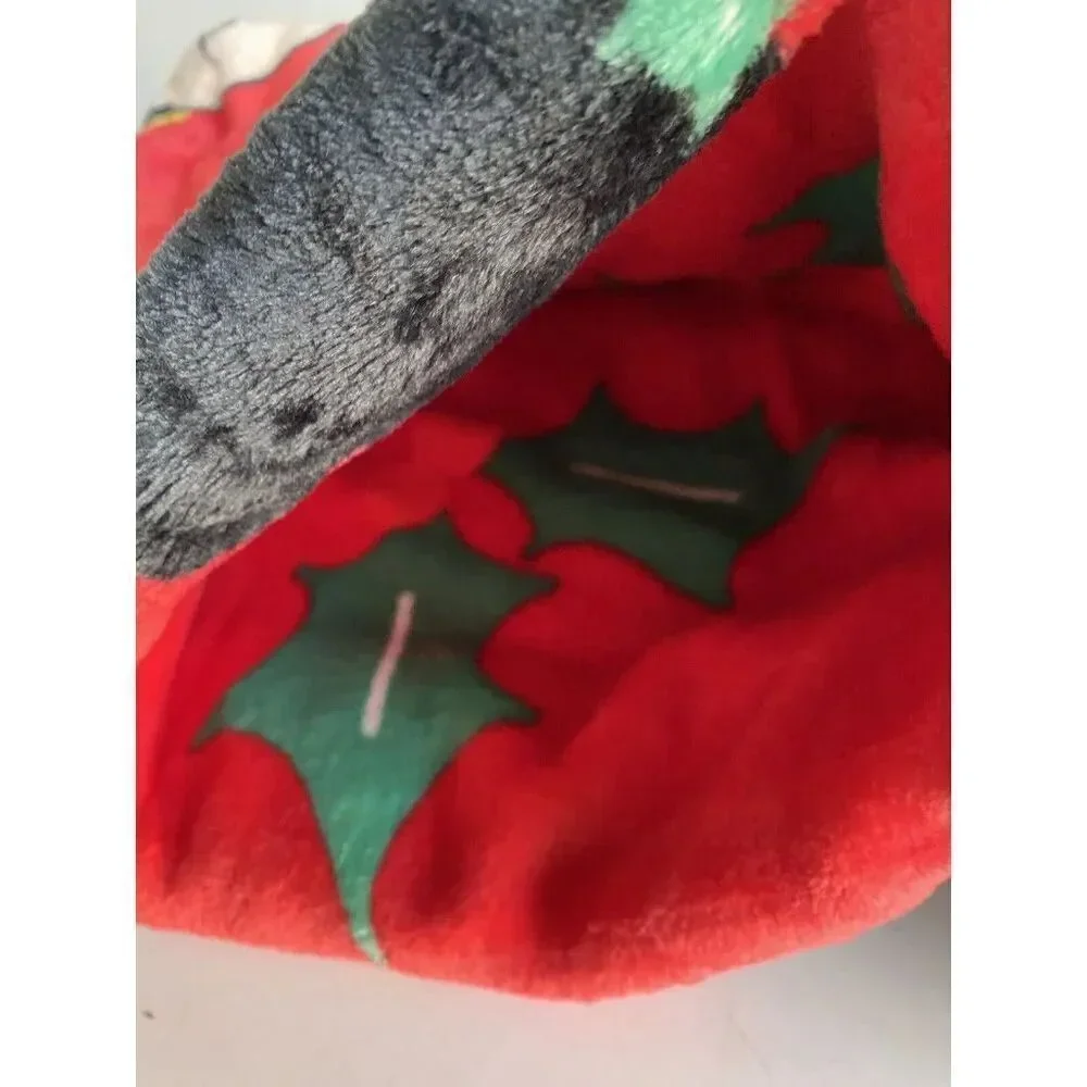 Disney Mickey Mouse Christmas Holiday Soft Plush Throw Blanket 50”x70” Red Green